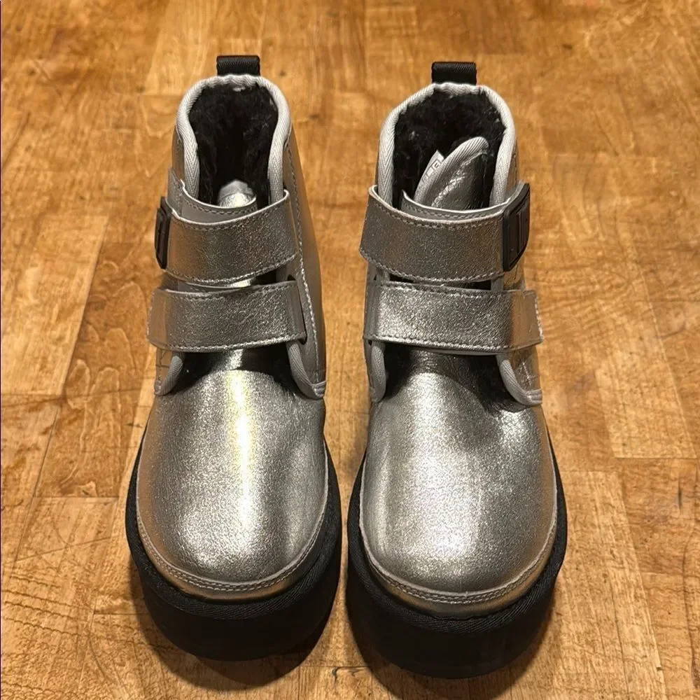 UGG Silver Boots with Chunky Sole